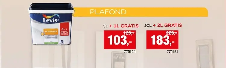 Promotie: Levis plafondverf extra mat 6l wit