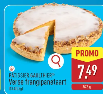 Aanbieding: Verse frangipanetaart