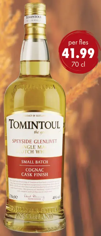 Aanbieding: Tomintoul Speyside Glenlivet Single Malt Scot