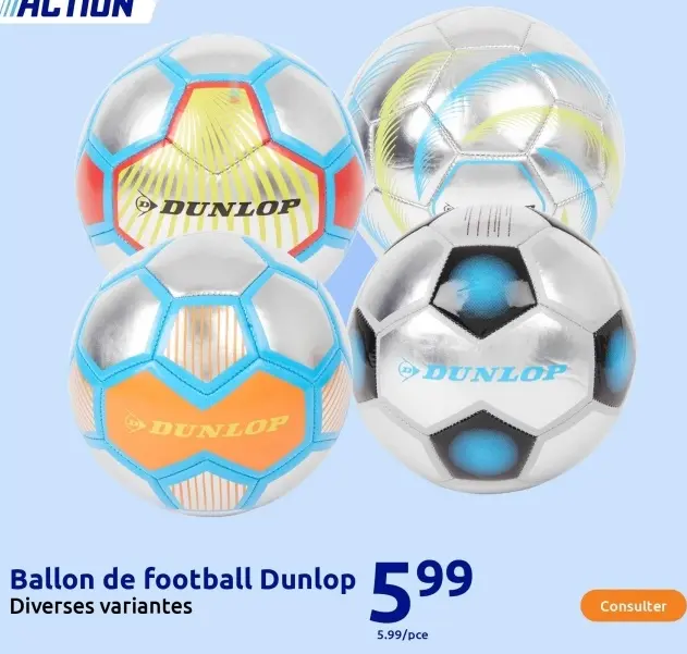 Offre: Ballon de football Dunlop