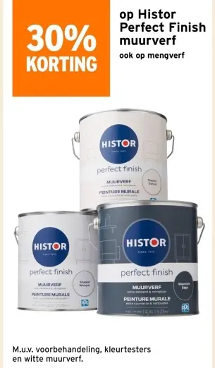 Aanbieding: Histor Perfect Finish muurverf