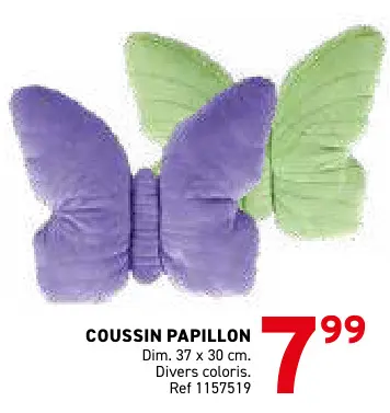 Offre: Coussin papillon