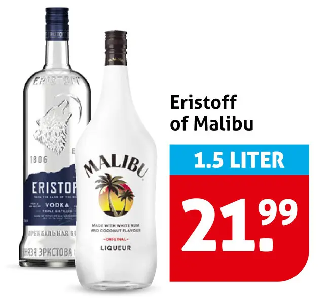 Aanbieding: Eristoff of Malibu