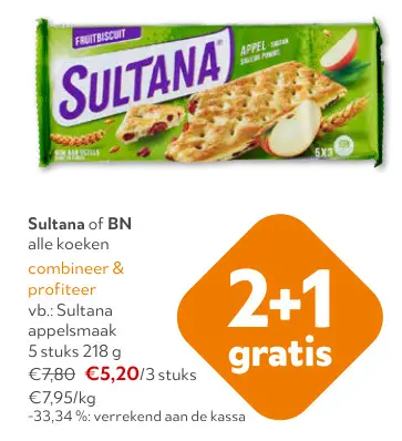 Promotie: Sultana appelsmaak