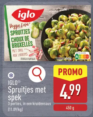 Promotie: IGLO® Spruitjes met spek