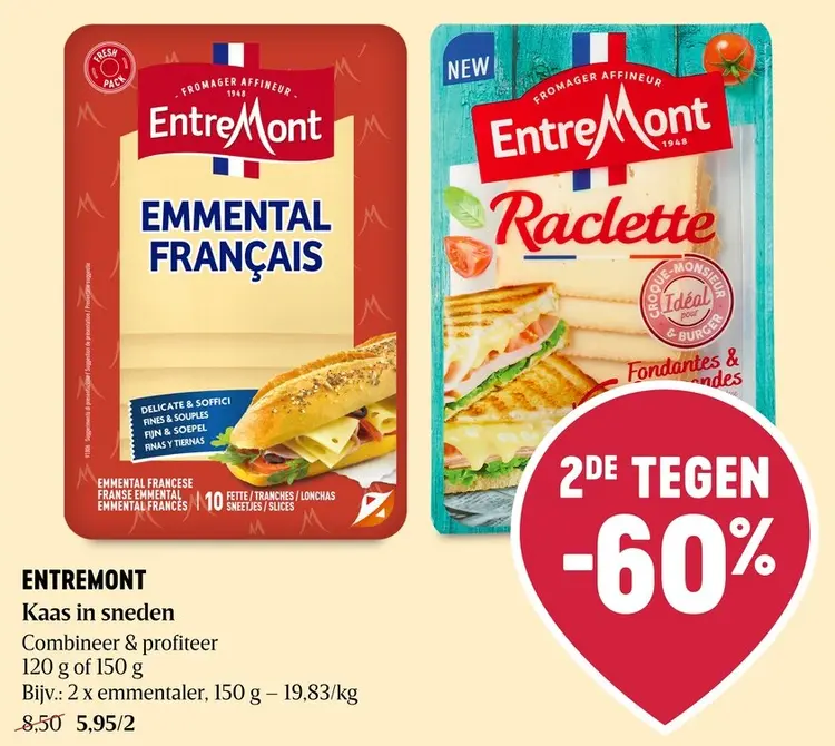 Promotie: Entremont Kaas in sneden