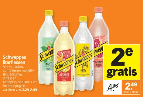 Offre: Schweppes literflessen