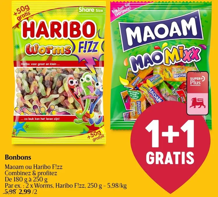 Offre: Bonbons Maoam ou Haribo F!zz