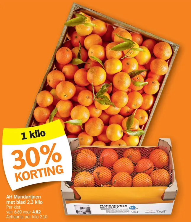 Promotie: Mandarijnen met blad