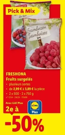 Offre: Fruits surgelés