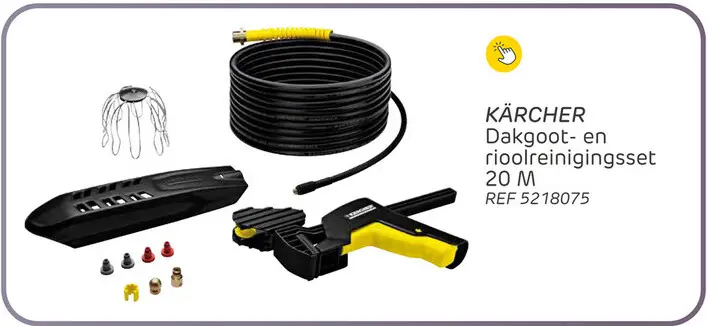 Aanbieding: Kärcher dakgoot- en rioolreinigingsset 20m