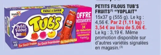 Aanbieding: Petits filous tub's fruits