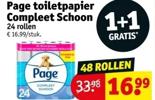 Aanbieding: toiletpapier Compleet Schoon