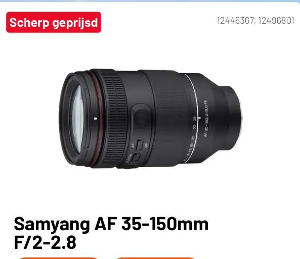 Aanbieding: AF 35-150mm F/2-2.8