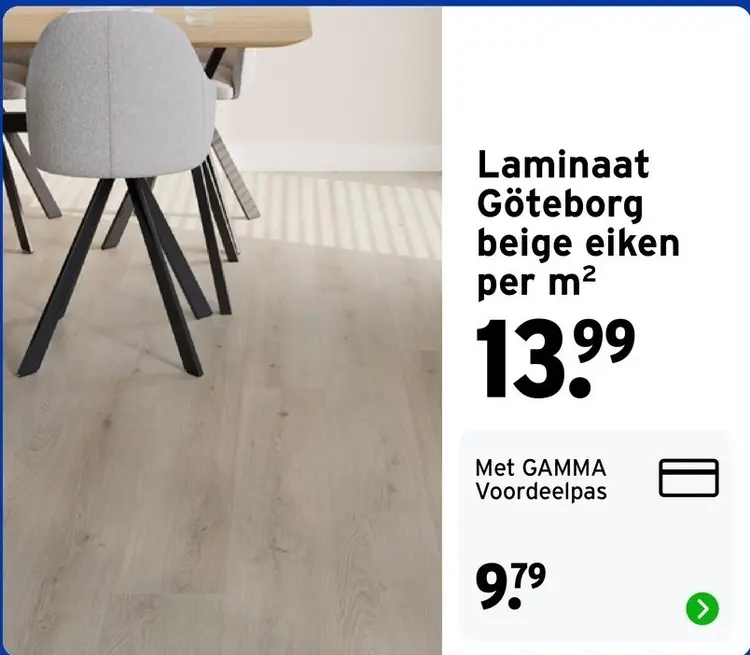 Aanbieding: Laminaat Göteborg beige eiken per m²