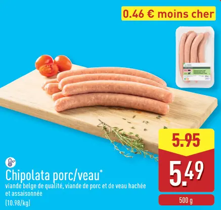 Offre: Chipolata porc/veau