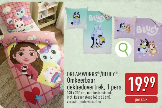 Promotie: Omkeerbaar dekbedovertrek, 1 pers.