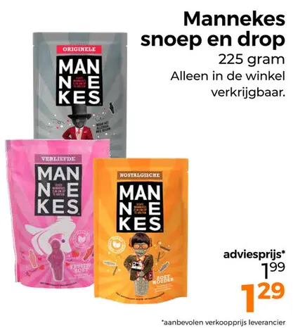 Aanbieding: Mannekes snoep en drop
