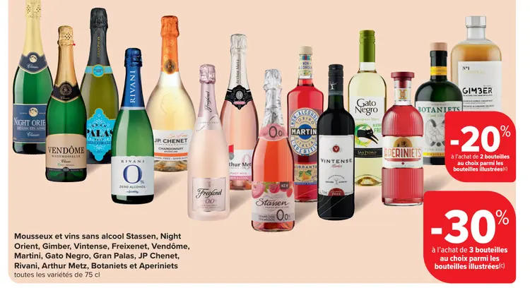 Offre: Mousseux et vins sans alcool