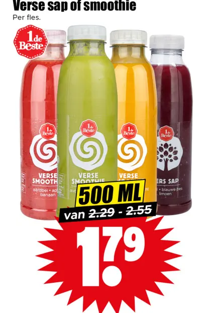 Aanbieding: Verse sap of smoothie