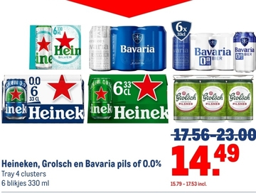 Aanbieding: Heineken, Grolsch en Bavaria pils of 0.0%