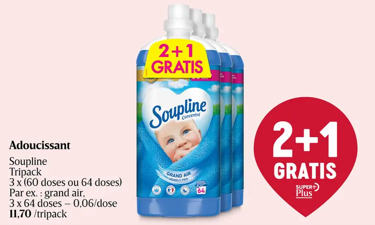 Offre: Adoucissant | Concentré | | 3D Bleu | 2+1