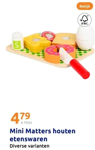 Aanbieding: Mini Matters houten etenswaren