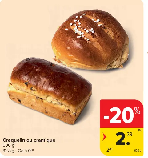 Offre: Craquelin ou cramique