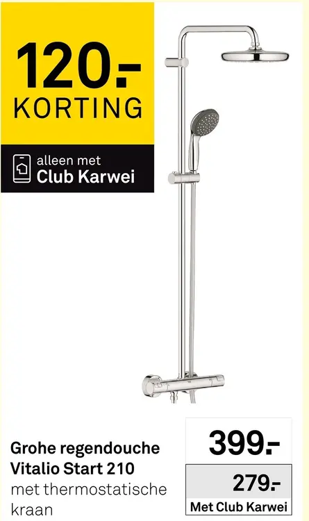 Aanbieding: regendouche Vitalio Start 210
