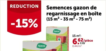 Offre: Semences gazon de regarnissage en boîte