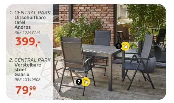 Promotie: Uitschuifbare tafel Andros