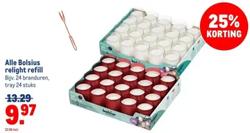 Aanbieding: Alle Bolsius relight refill