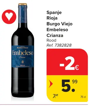 Promotie: Burgo Viejo Embeleso Crianza Rood