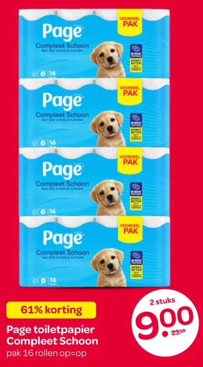 Aanbieding: toiletpapier Compleet Schoon