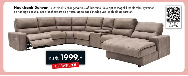 Aanbieding: Denver hoekbank