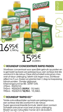 Aanbieding: ROUNDUP CONCENTRATE RAPID PADEN