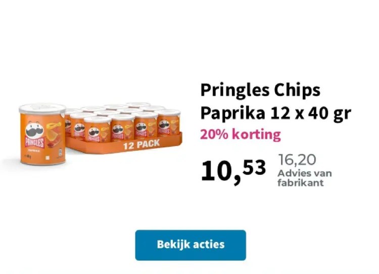 Promotie: Pringles Chips Paprika