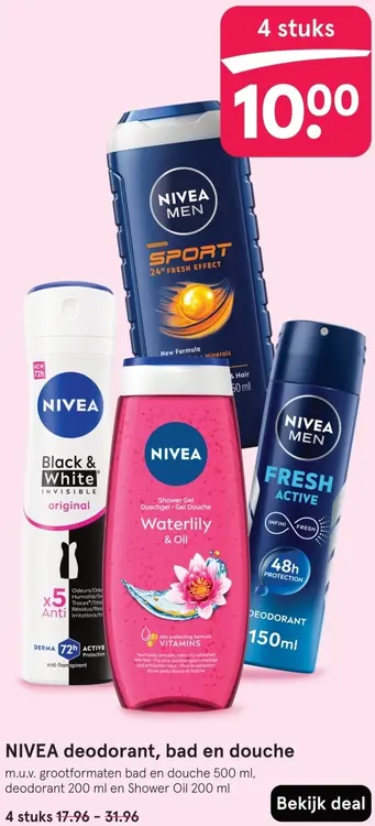 Aanbieding: Deodorant, bad en douche