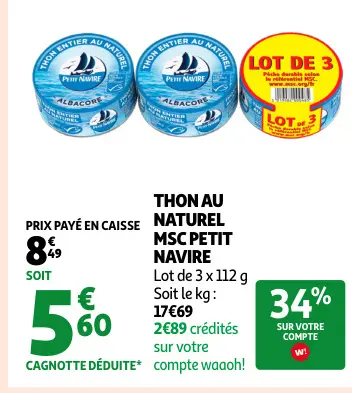Promotie: Thon au naturel msc