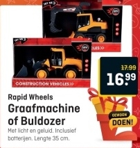 Aanbieding: Rapid Wheels Graafmachine of Buldozer