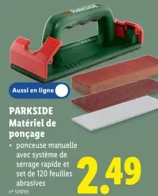 Offre: Matériel de ponçage