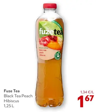 Offre: Fuze Tea Black Tea Peach Hibiscus