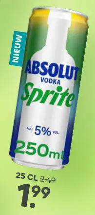 Aanbieding: Absolut Vodka Sprite