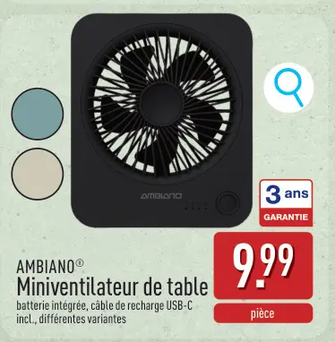 Offre: Miniventilateur de table