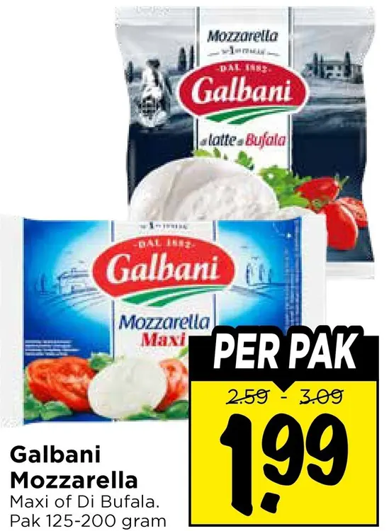 Aanbieding: Mozzarella Maxi of Di Bufala