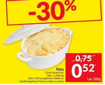 Offre: Peka Gratin dauphinois