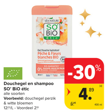 Aanbieding: Douchegel en shampoo SO' BIO étic