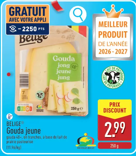 Offre: BELIGE Gouda jeune