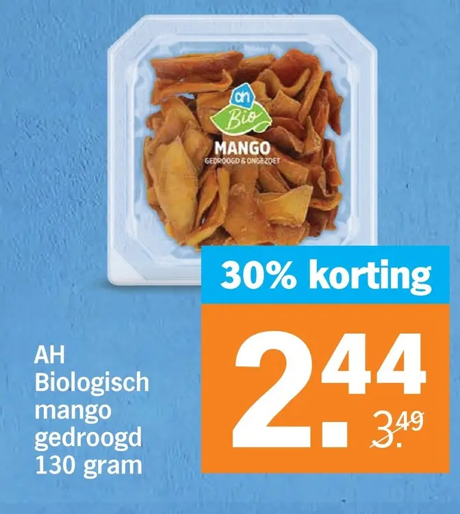 Aanbieding: Biologisch mango gedroogd