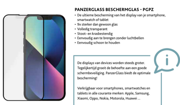 Aanbieding: PANZERGLASS BESCHERMGLAS - PGPZ